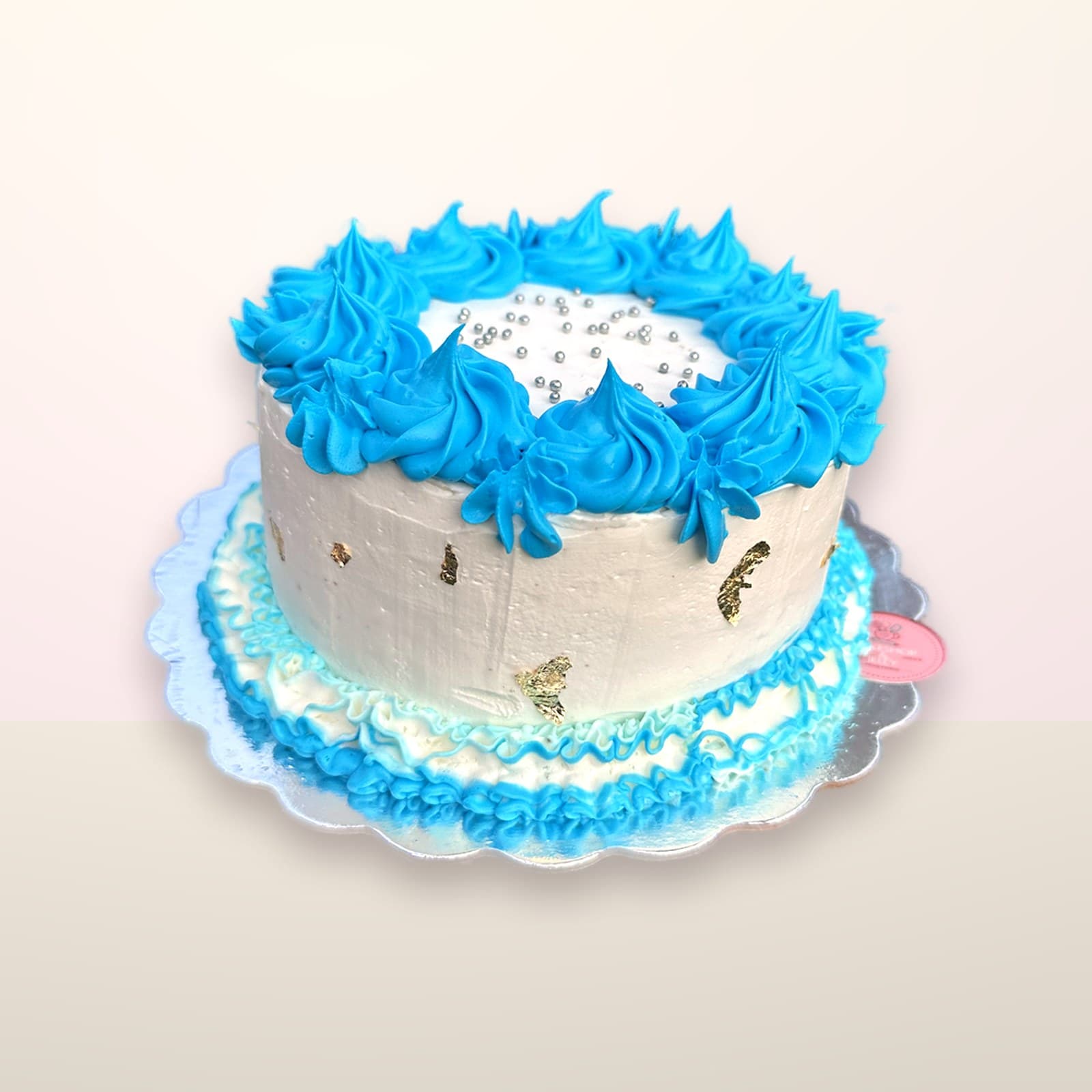 Torta decorada Celeste con Copos