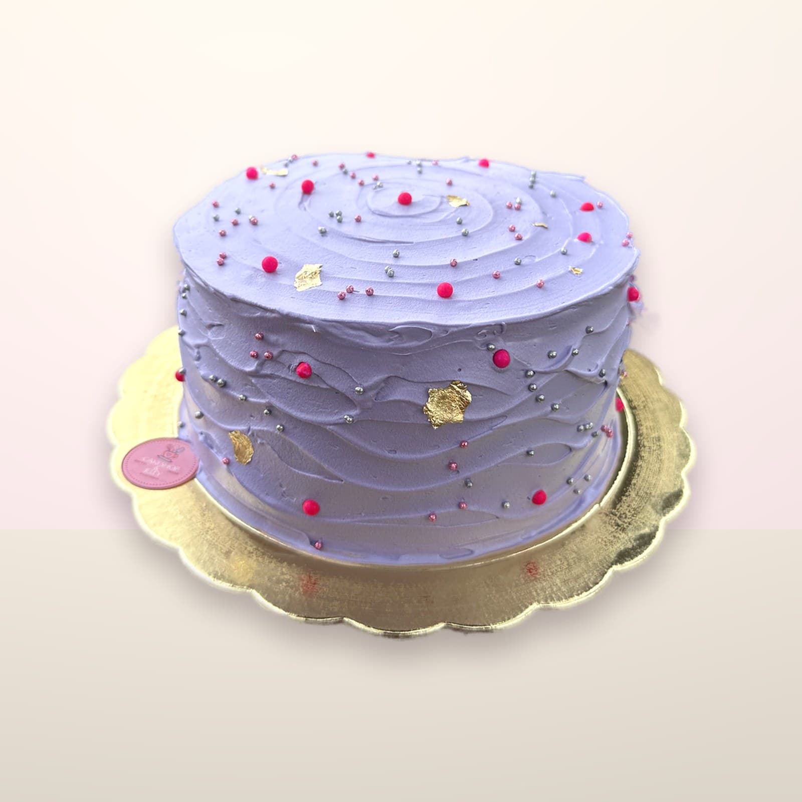 Torta decorada Lila con Copos