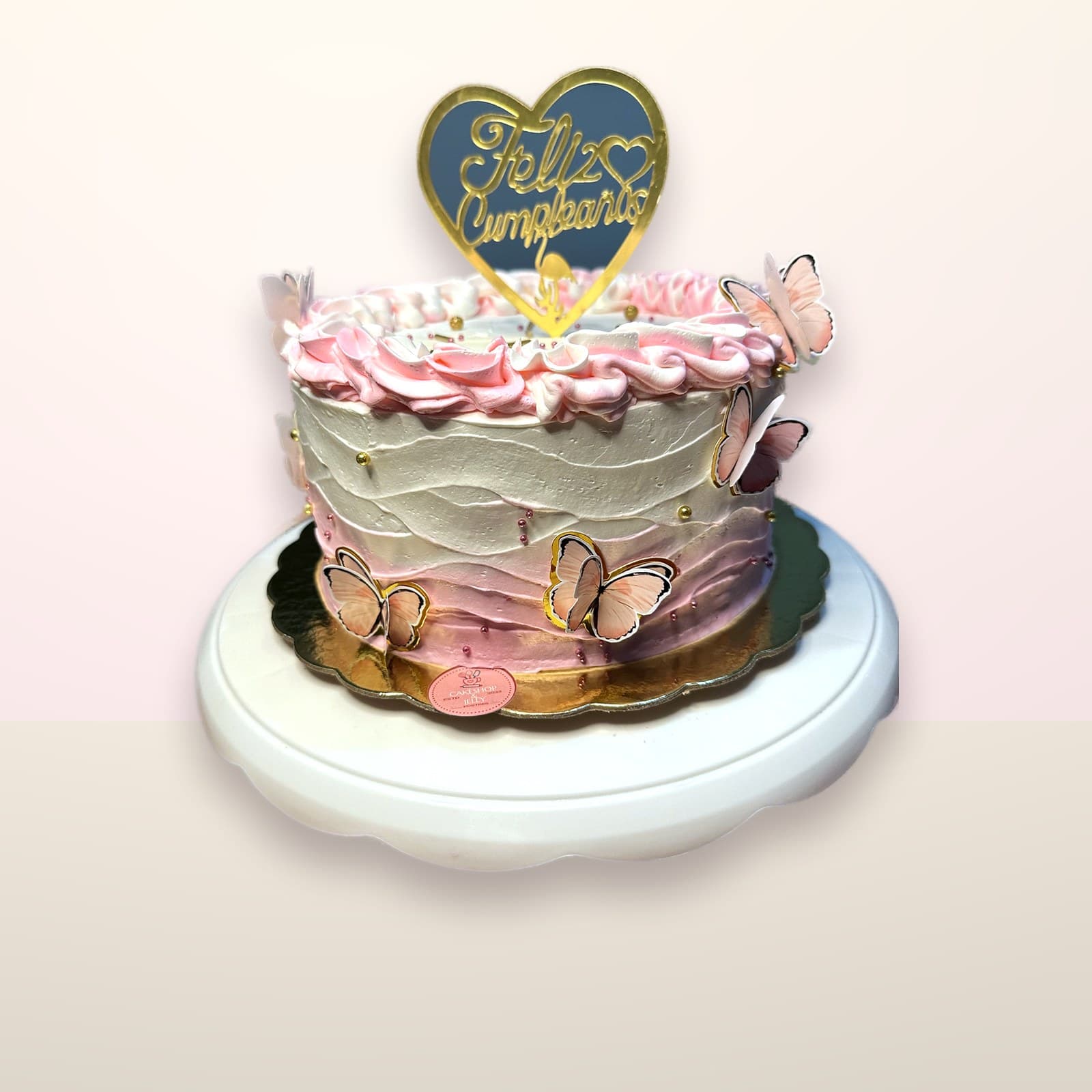 Torta de celebración Corazón con Topper