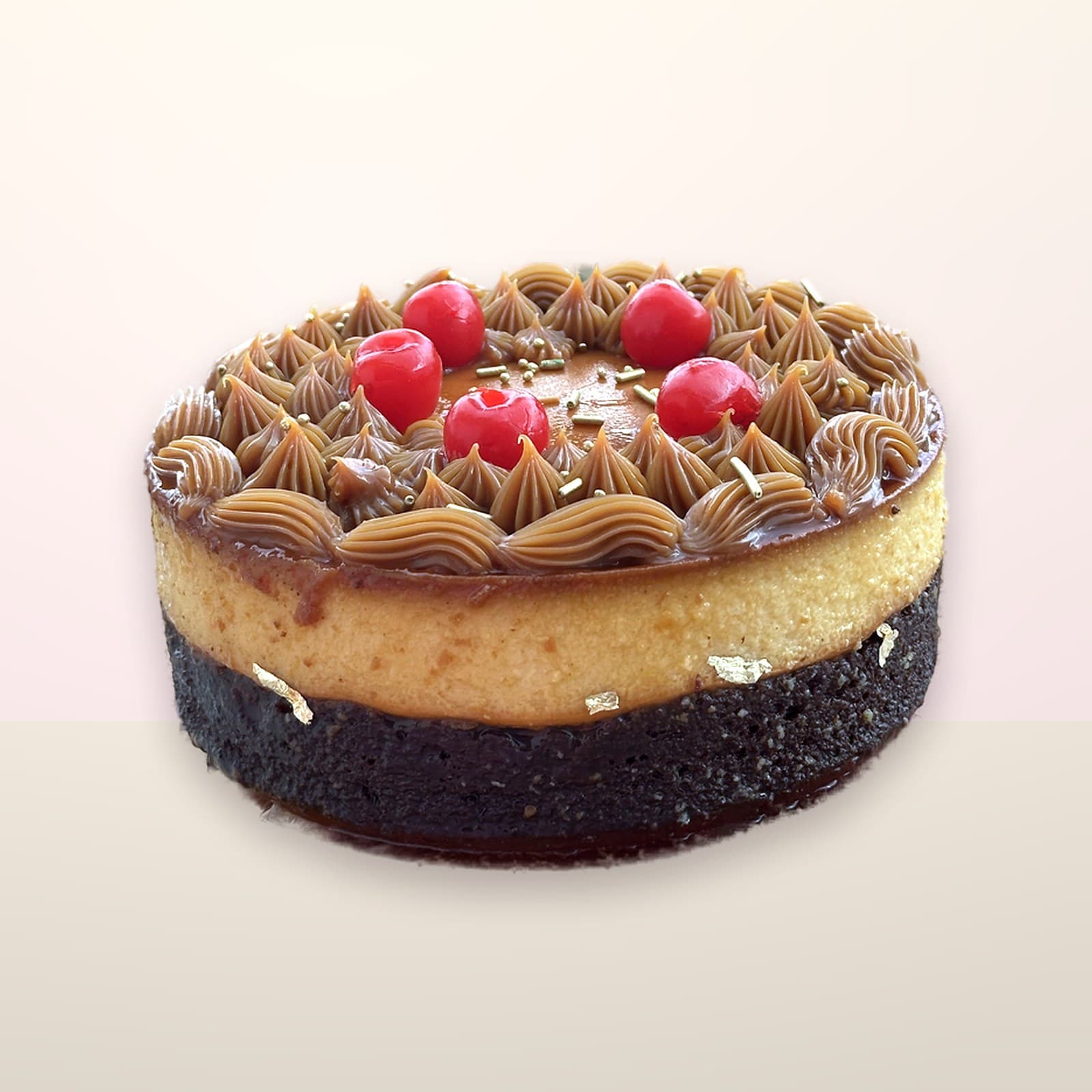 Torta con frutas Frambuesas y Caramelo