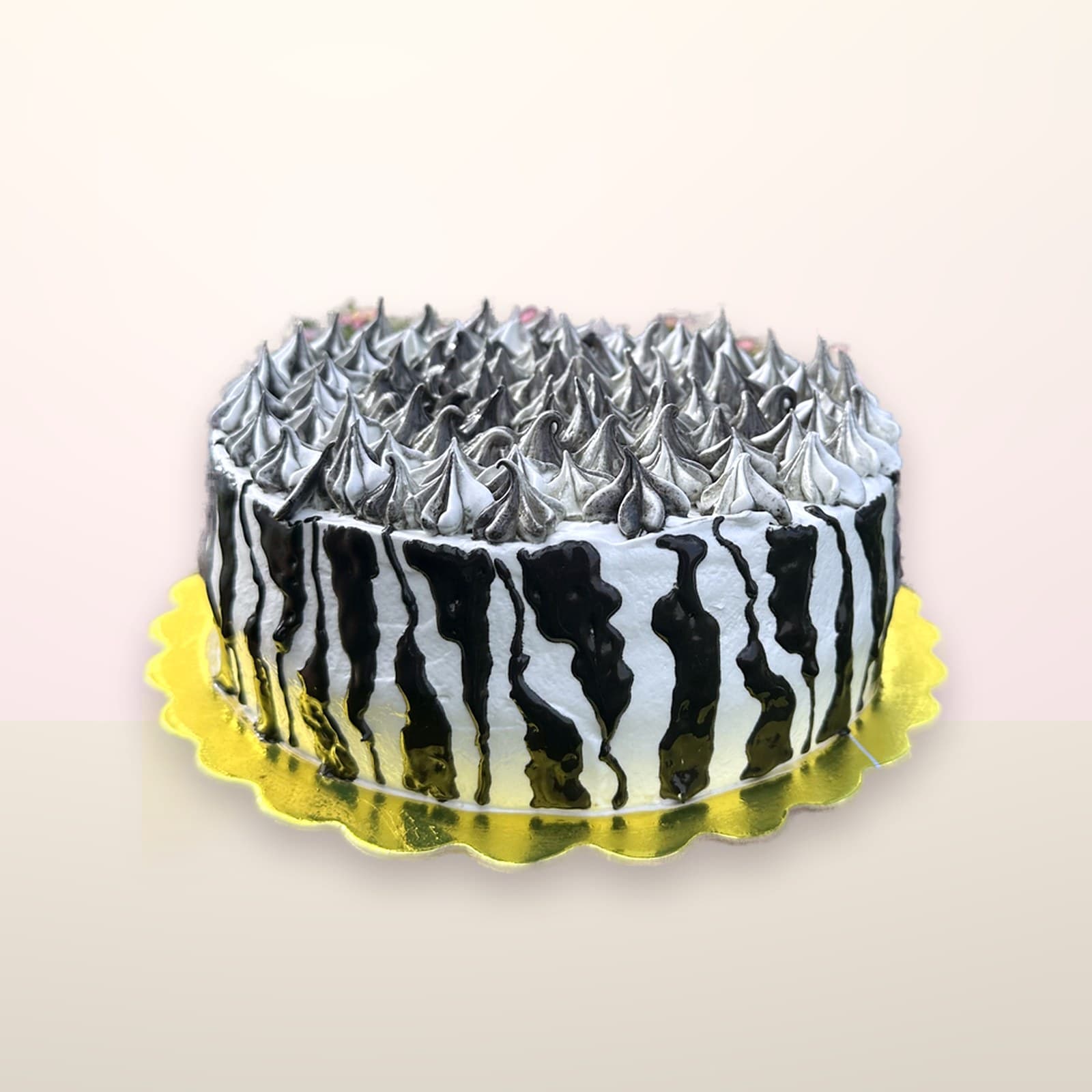 Torta decorada Cebra Blanco y Negro