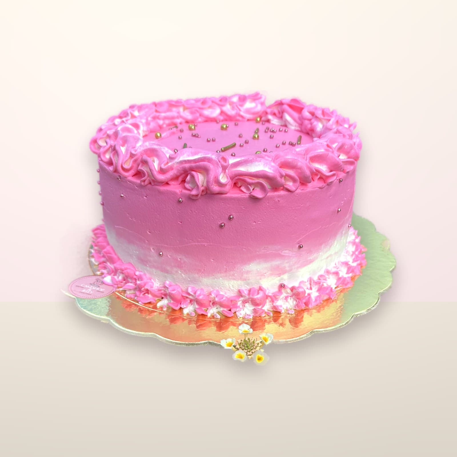 Torta decorada Rosada Sencilla